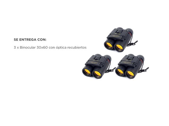 Kit x3 Binoculares Wildstec 30x60 Tamaño Mini Hasta 1000mts Ángulo de 7,2° - 6