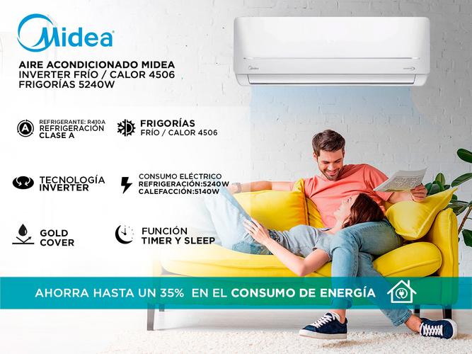 Aire Acondicionado Midea Inverter Frío / Calor 4506 Frigorías 5240w - 1