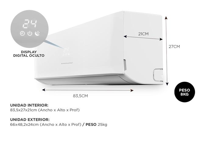Aire Acondicionado Kelvinator Split Frío / Calor 2250 Frigorías 2600w Eficiencia A - 5
