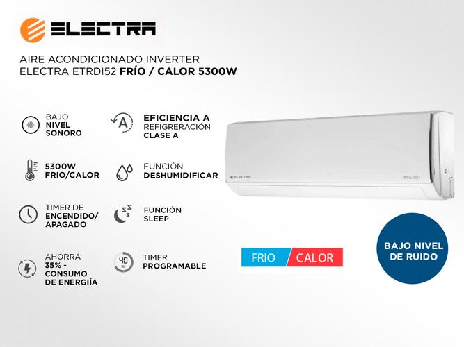 Aire Acondicionado Inverter Electra ETRDI53 Frío  Calor 5300w - 1