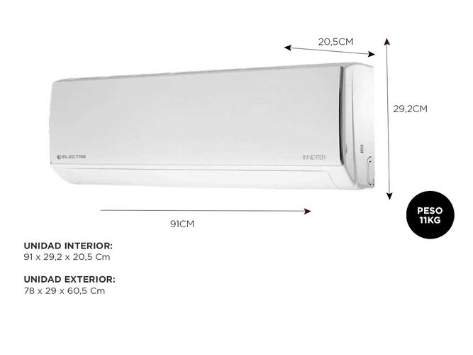 Aire Acondicionado Inverter Electra ETRDI53 Frío  Calor 5300w - 5