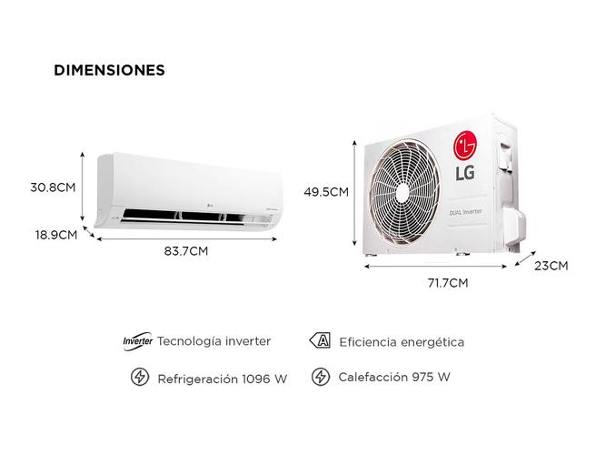 Aire Acondicionado Inverter LG WiFi Frío-Calor 3000 Frigorías - 4