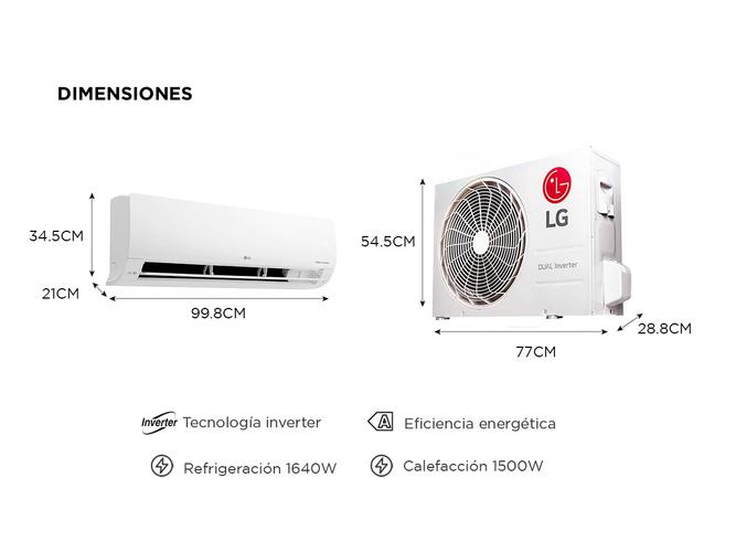 Aire Acondicionado Inverter LG WiFi Frío-Calor 4500 Frigorías - 4