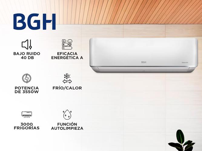  Aire acondicionado Split BGH Silent Air Frio/Calor 3000F 3550W BS35WCCR - 1