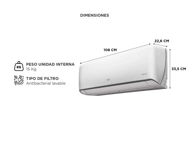 Aire Acondicionado BGH Split FríoCalor BGH 5500F 6300W BSH65WCU - 4