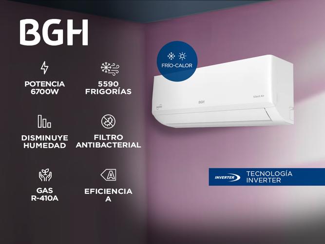  Aire Acondicionado BGH Split Inverter Frio/Calor 5590F 6700W BSI65WCGT - 1