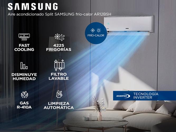 Aire Acondicionado Samsung Split Digital Inverter FrioCalor 4225F 5200W AR18BSHQAWK2BG - 1