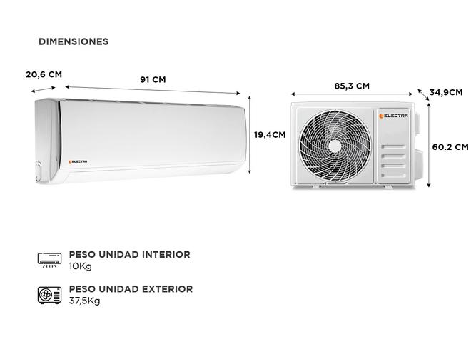 Aire Acondicionado Electra ENTRDO53TC On Off Split Frio/Calor 5300W - 4