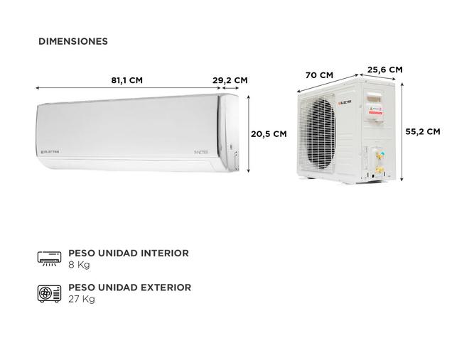 Aire Acondicionado Electra Inverter Frio Calor 3010 Frigorías ETRDI35TC - 4