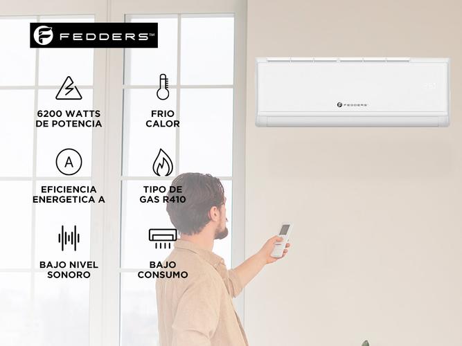 Aire Acondicionado Split Fedders FSKYO62TC 6200W Frio Calor - 1