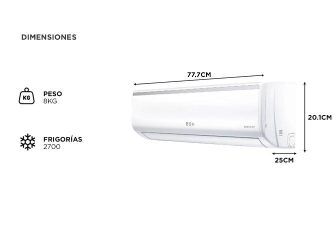 Aire Acondicionado Split BGH BS35WCHU Frio  Calor - 5
