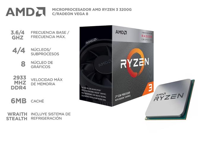 Combo Actualización AMD Ryzen 3 3200G c/ Video + A320 + 8gb - 1