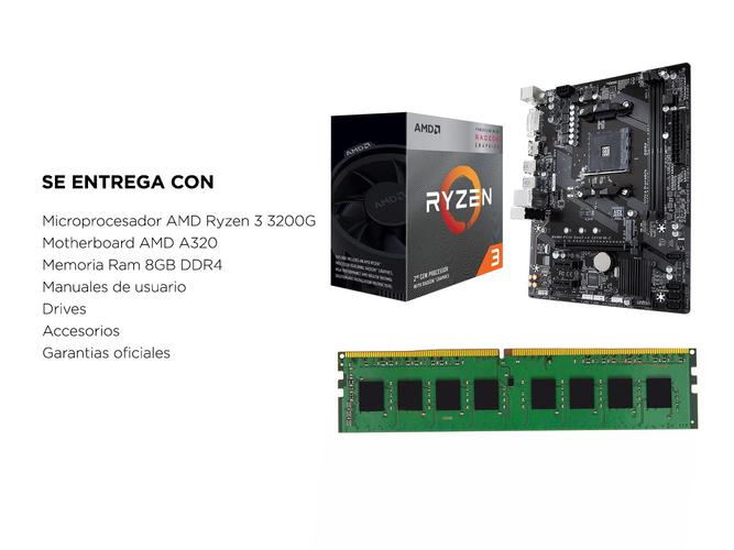 Combo Actualización AMD Ryzen 3 3200G c/ Video + A320 + 8gb - 4