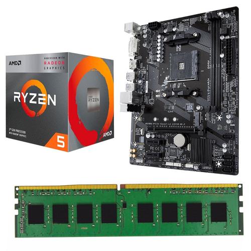 Combo Actualización PC AMD Ryzen 5 3400G con Video + A320 + 8gb - 0