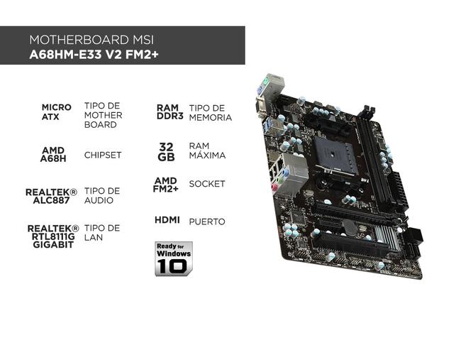 Combo Actualización PC AMD A6 7480 + A68 + 8gb - 2
