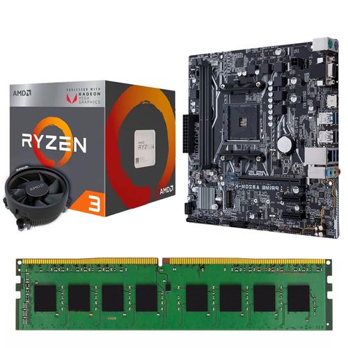 Combo Actualizacion Pc Gamer AMD Ryzen 3 2200G c/video Radeon + A320 + 8GB  - 0