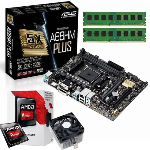 Combo Actualización PC AMD A6 7480 + A68 Asus + 8gb HDMI VGA Usb 3.0 - 0
