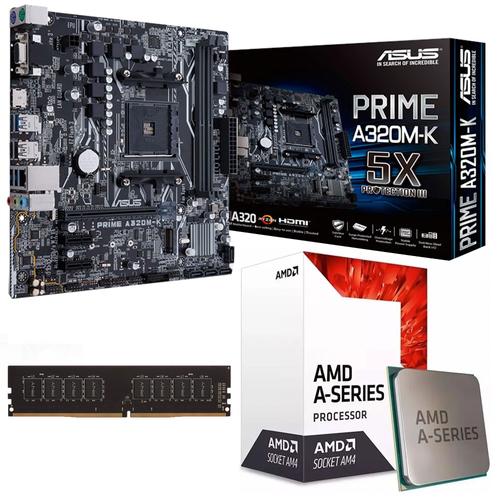Combo Actualizacon Pc Gamer AMD 9700 c/ Radeon R7 + A320 + 16gb - 0