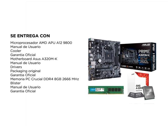 Combo Actualizacion AMD APU 9800 c/video + A320 + 8GB - 5