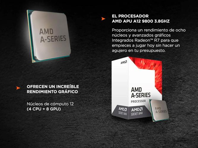 Combo Actualizacion Pc Gamer AMD APU 9800e c/video Radeon + A320 + 8GB - 3