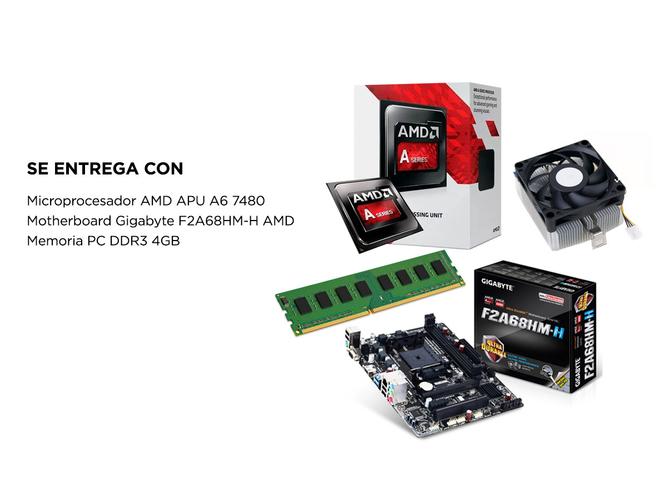 Combo Actualizacion Pc AMD 7480 + A68 Gigabyte + 4GB Kingston - 5