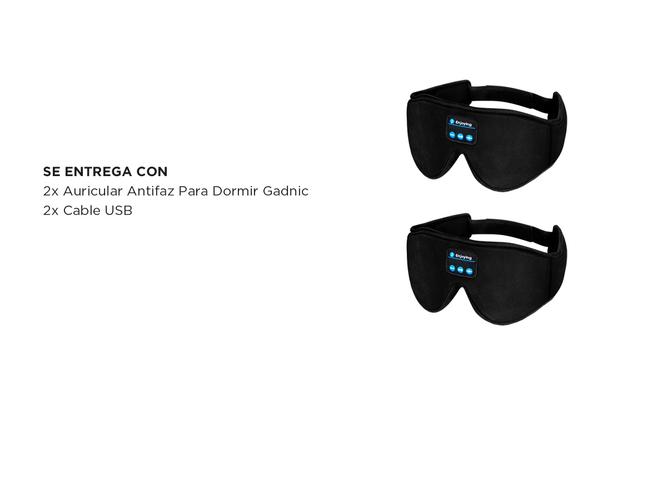 Kit x 2 antifaces Gadnic para dormir con bluetooth - 5