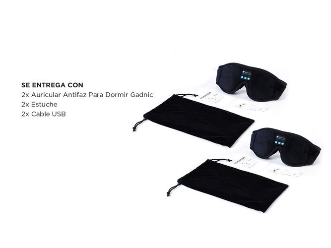 Kit x 2 antifaces Gadnic para dormir con bluetooth - 5