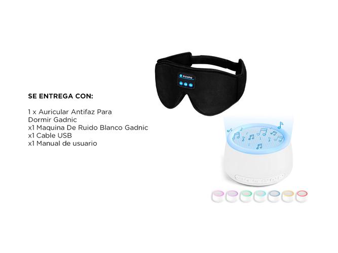 Kit de sueño profundo gadnic antifaz bluetooth + Parlante para dormir - 6