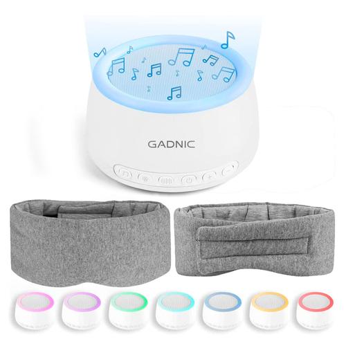 Maquina De Ruido Blanco Gadnic + Antifaz Mascara Para Dormir - 0