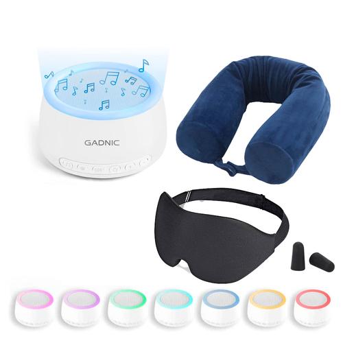 Maquina De Ruido + Antifaz Mascara Memory Foam + Almohada Inteligente - 0