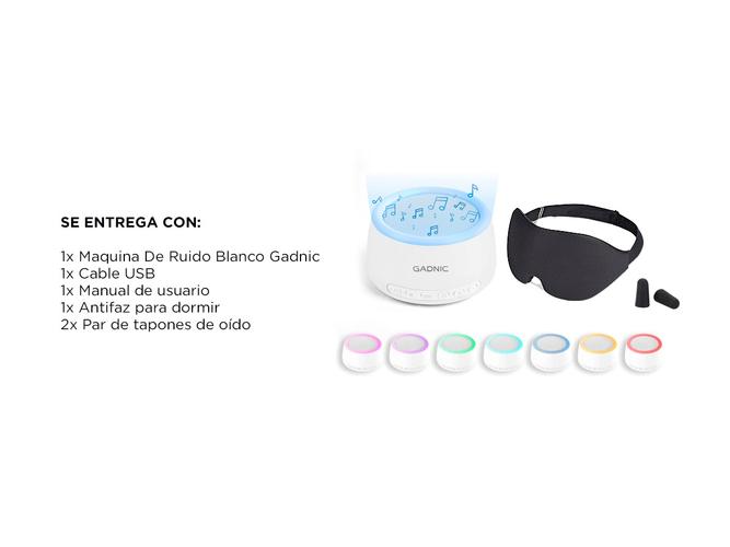 Maquina De Ruido + Antifaz Mascara Para Dormir Memory Foam - 6