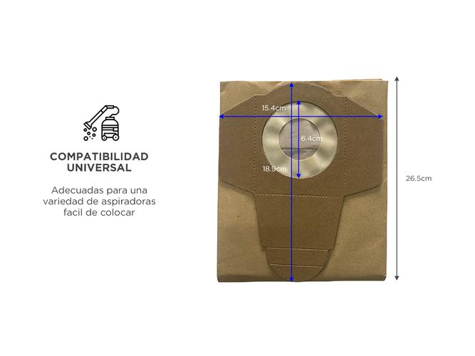 Bolsa de Aspiradora Gadnic Universal 20L x5 - 2