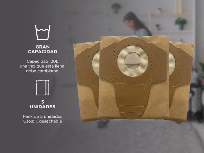 Bolsa de Aspiradora Gadnic Universal 20L x5 - 3