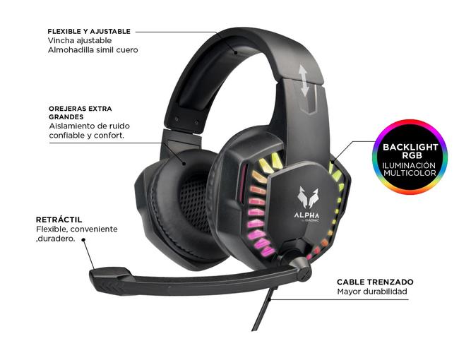 Kit Gamer Teclado Mouse RGB USB + Auriculares Gamer LED Con Micrófono  - 5