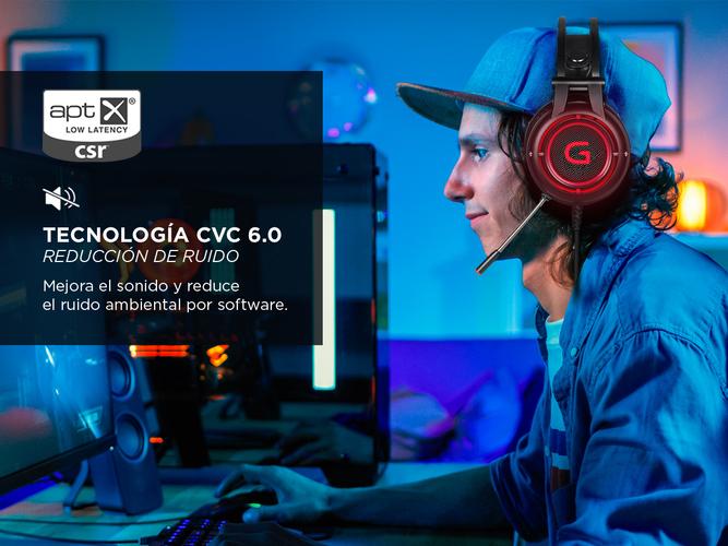 Auriculares Gamer Gadnic A800 + Base Soporte Gaming  - 3