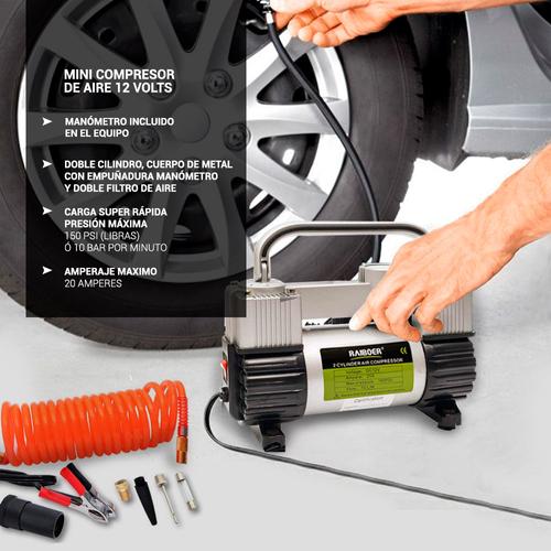 Kit Crique y Pistora Gadnic + Mini Compresor de Aire 12V - 2