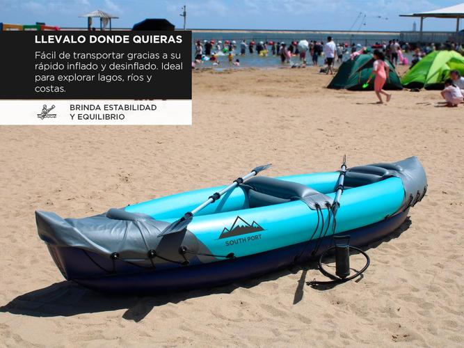 Kayak Inflable South Port Para 2 Personas 200KG  - 3