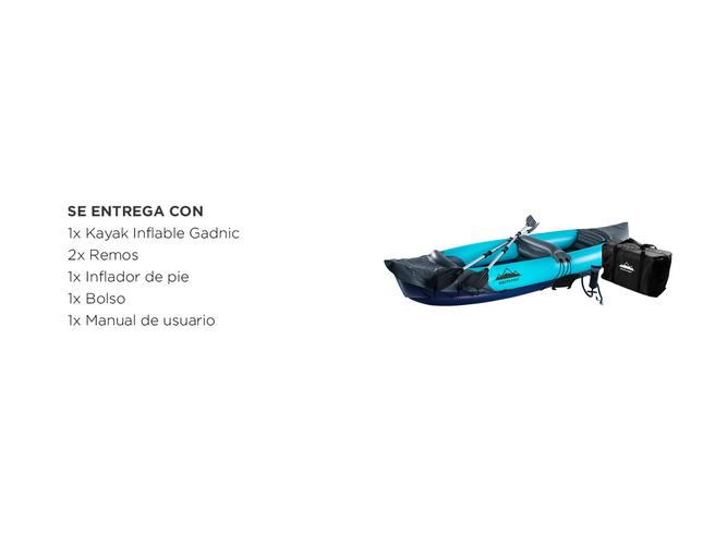 Kayak Inflable South Port Para 2 Personas 200KG  - 5