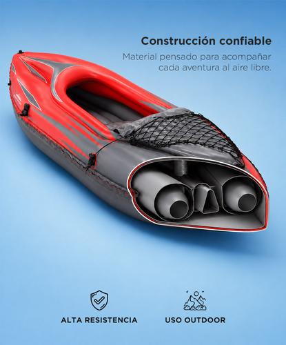 Kayak Inflable Southport By Gadnic 1 Persona Con Remo, Inflador y Bolso Liviano Para Lago Y Río - 4