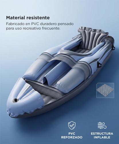 Kayak Inflable SouthPort By Gadnic 1 Persona Con Remo, Inflador y Bolso - 4