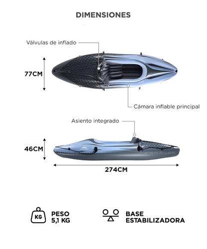Kayak Inflable SouthPort By Gadnic 1 Persona Con Remo, Inflador y Bolso - 5