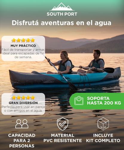 Kayak Inflable South Port by Gadnic 2 Personas 330cm Con Remos Y Bomba - 1