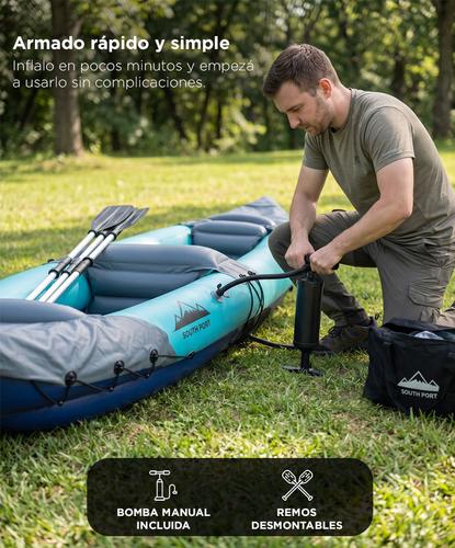 Kayak Inflable South Port by Gadnic 2 Personas 330cm Con Remos Y Bomba - 2