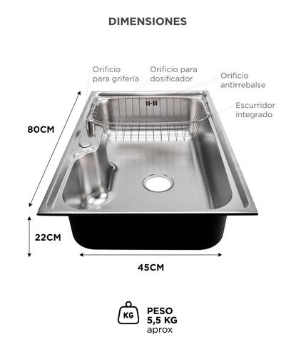 Bacha Lavabo Gadnic Desague con cesto - 5