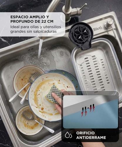 KBACHA04 - Bacha de Cocina Inteligente Rieti by Gadnic 75 cm Acero 304 Kit Completo - 4