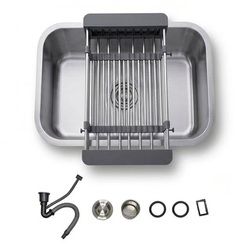 Bacha de Cocina Rieti by Gadnic 76cm Acero Inoxidable Kit Completo - 0