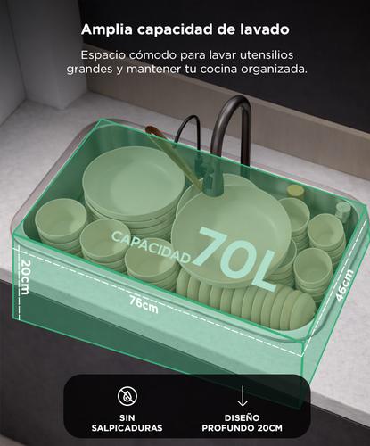 Bacha de Cocina Rieti by Gadnic 76cm Acero Inoxidable Kit Completo - 2