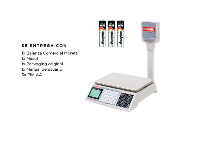 Balanza Comercial Moretti Market + 3 Pilas AA - 5