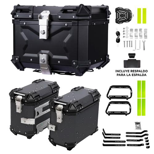 Kit Baules Moto Vetra By Gadnic 45L Trasero + 2 Laterales 38L Aluminio Impermeables Universal - 0