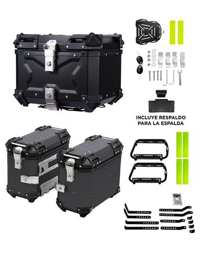 Kit Baules Moto Vetra By Gadnic 45L Trasero + 2 Laterales 38L Aluminio Impermeables Universal - 6